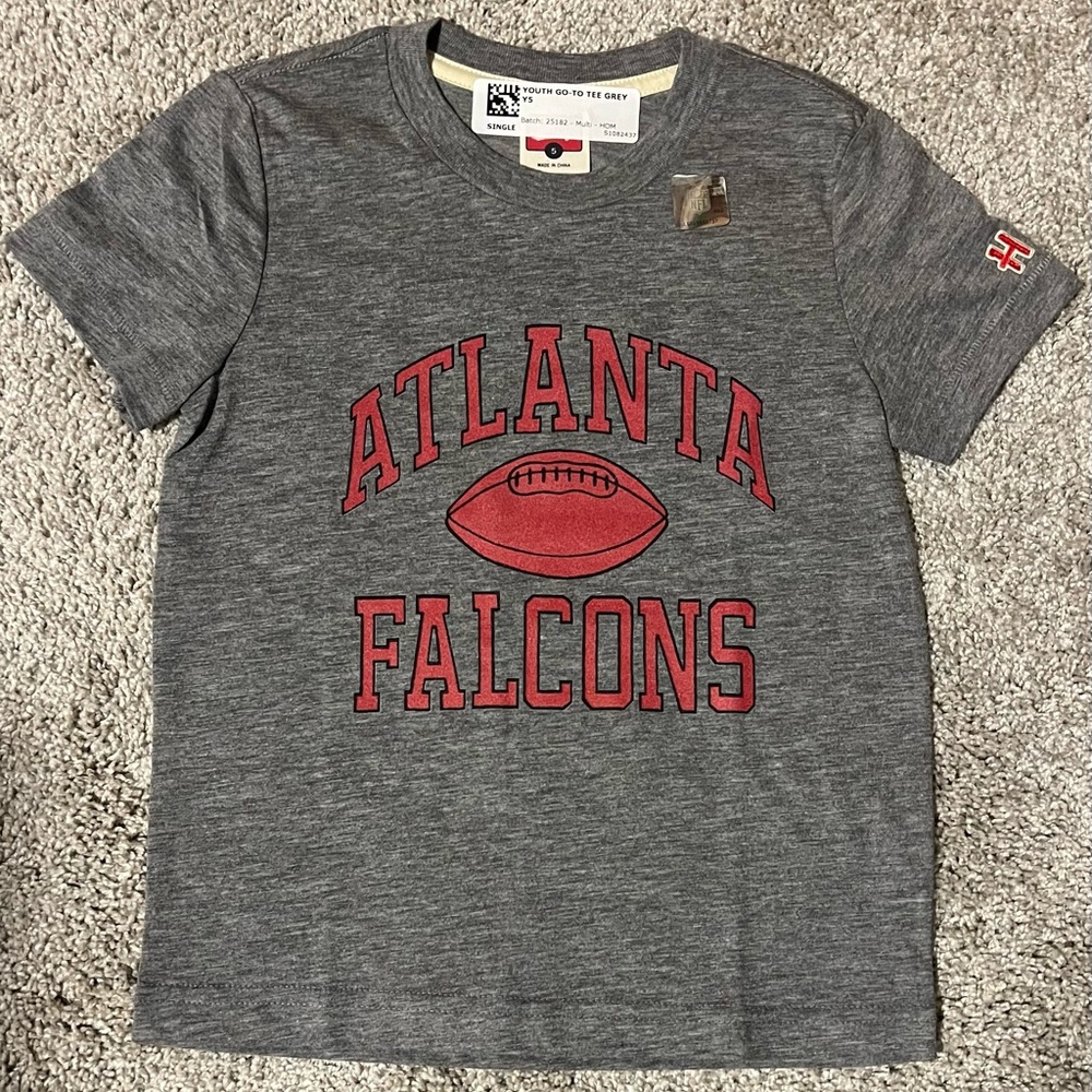 HOMAGE Gray and Red Atlanta Falcons Kids Tee
